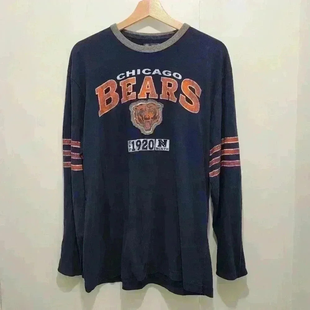 NFL‎ Team Apparel Chicago Bears Long Sleeve T-Shirt Unisex Size L